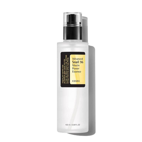 COSRX Advanced Snail 96 essence serum visage anti age for moisturizing skin, 100ml bottle.