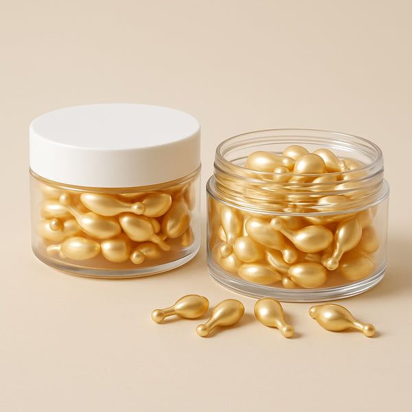 Capsules de soin visage – Acide hyaluronique et vitamine E